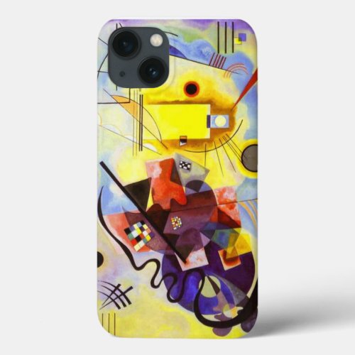 Yellow Red Blue Kandinsky Abstract Painting iPhone 13 Case