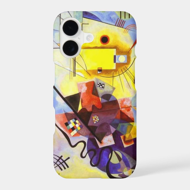 Yellow Red Blue Kandinsky Abstract Painting iPhone Case (Back)