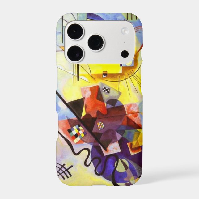 Yellow Red Blue Kandinsky Abstract Painting iPhone Case (Back)