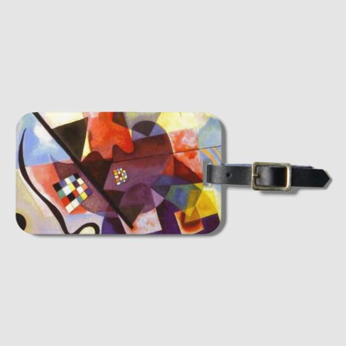 Yellow Red Blue Kandinsky Abstract Painting Luggage Tag
