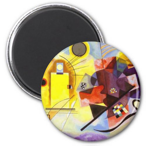 Yellow Red Blue Kandinsky Abstract Painting Magnet