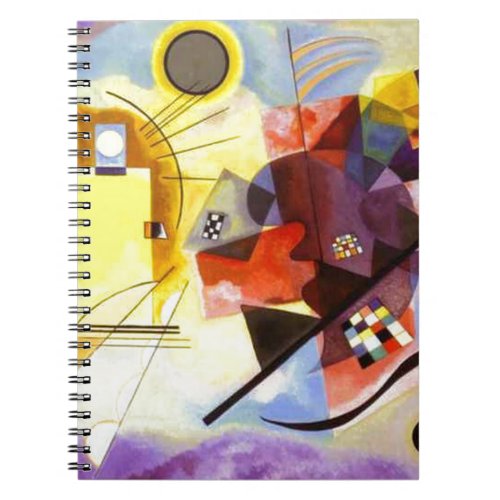 Yellow Red Blue Kandinsky Abstract Painting Notebook