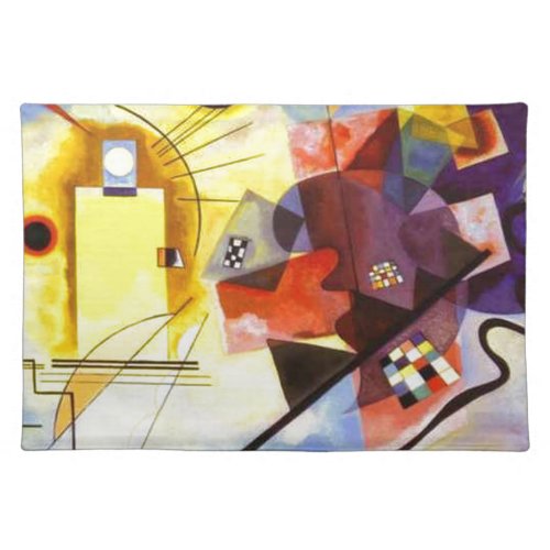 Yellow Red Blue Kandinsky Abstract Painting Placemat