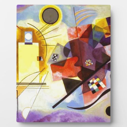 Yellow Red Blue Kandinsky Abstract Painting Plaque