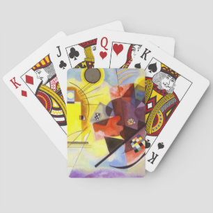 Yellow Red Blue Kandinsky Abstract Painting Poker Cards
