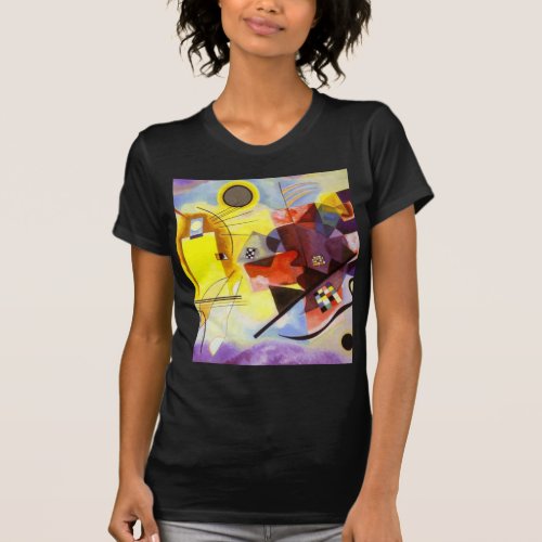 Yellow Red Blue Kandinsky Abstract Painting T_Shirt