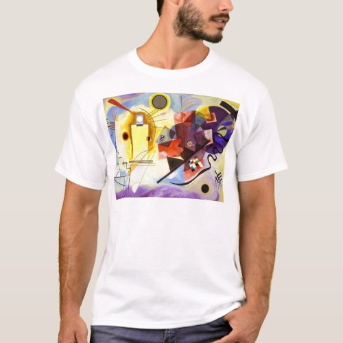 Yellow Red Blue Kandinsky Abstract Painting T_Shirt