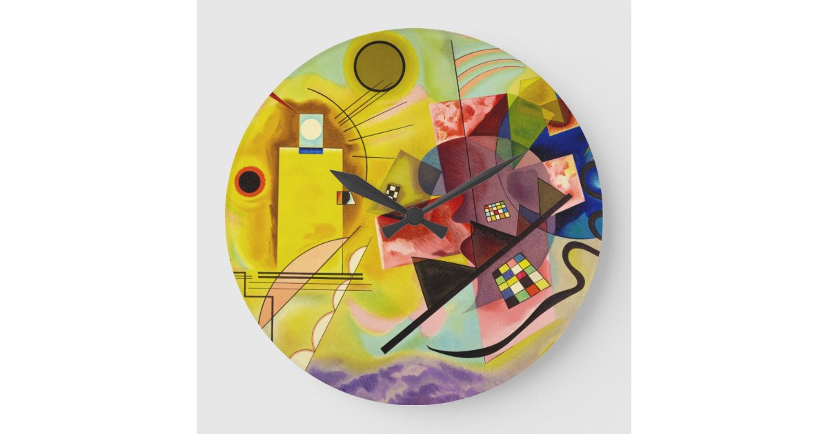 Yellow-Red-Blue. No.314, 1925 by Wassily Kandinsky Large Clock | Zazzle