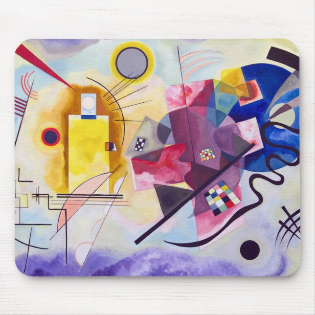 Yellow Red Blue, Wassily Kandinsky Mouse Pad (Front)