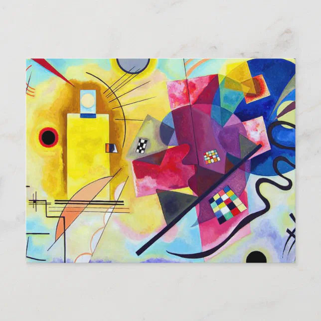 Yellow Red Blue Wassily Kandinsky Postcard Zazzle