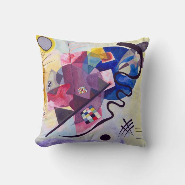 Yellow Red Blue, Wassily Kandinsky Throw Pillow (Front)