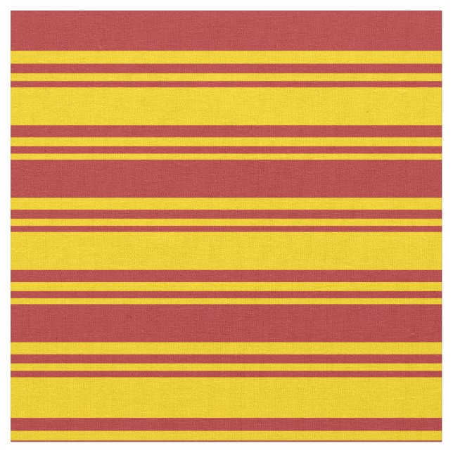 Yellow & Red Colored Lines Fabric (Close Up)