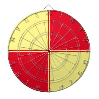 Yellow & Red Custom Dartboard