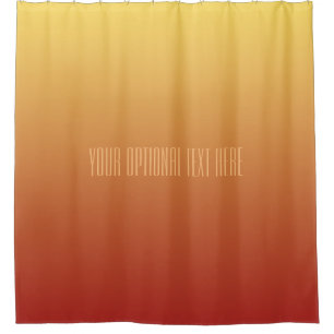 Yellow Red Gradient custom text shower curtain