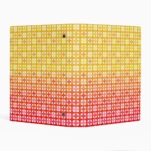 Yellow Red gradient plaid pattern  Mini Binder