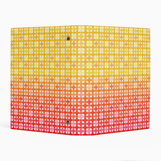 Yellow Red gradient plaid pattern  Mini Binder (Background)