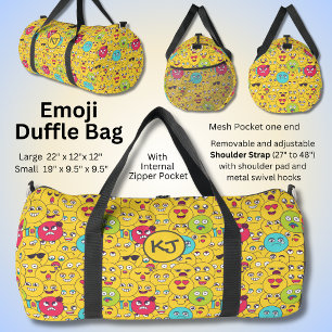 Yellow Red Green Blue Emoji Duffle Bag