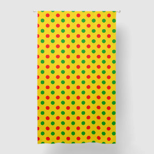 Yellow Red Green Polka Dots Design Blackout Curtains