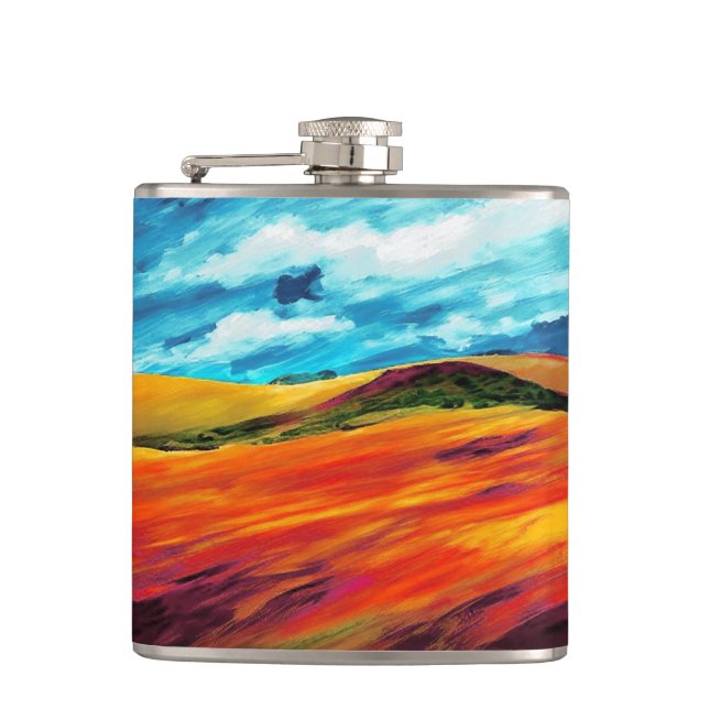 Yellow Red Hills Flask (Front)