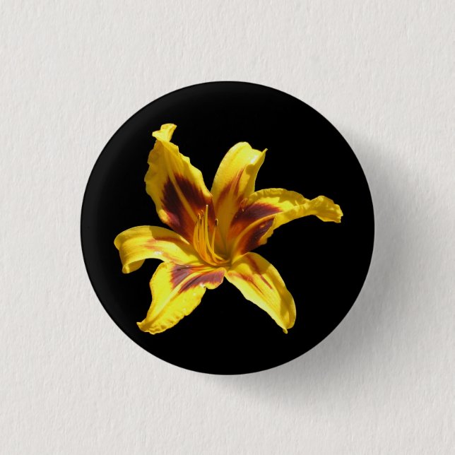 Yellow & Red Lily Button (Front)
