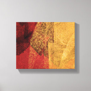 Yellow, red modern abstract painting art canvas print