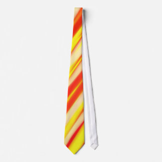 Yellow Red Orange Abstract Stripes Neck Tie
