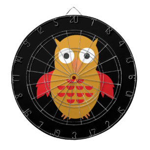 Yellow & Red Owl Dart Board