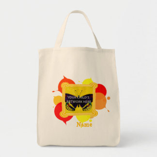 Yellow & Red Painted Tote $15.95 Bag