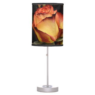Yellow Red Rose Table Lamp