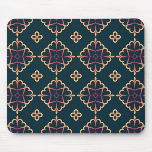 yellow red seamless pattern on mouse pad