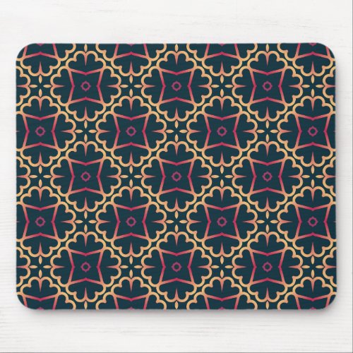 yellow red seamless pattern on mouse pad