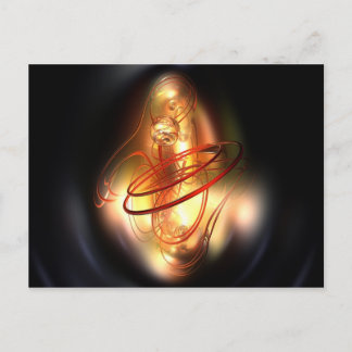 Yellow red shine postcard