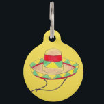 Yellow Red Sombrero Cinco de Mayo Mexican Fiesta Pet Name Tag<br><div class="desc">Dog tag features an original marker illustration of a red and yellow Mexican sombrero. Just personalize with your pet's information. This design is also available on other products for dogs and cats! Lots of additional illustrated pet products are also available. Don't see exactly what you're looking for? Contact Rebecca to...</div>