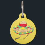 Yellow Red Sombrero Cinco de Mayo Mexican Fiesta Pet Name Tag<br><div class="desc">Dog tag features an original marker illustration of a red and yellow Mexican sombrero. Just personalize with your pet's information. This design is also available on other products for dogs and cats! Lots of additional illustrated pet products are also available. Don't see exactly what you're looking for? Contact Rebecca to...</div>