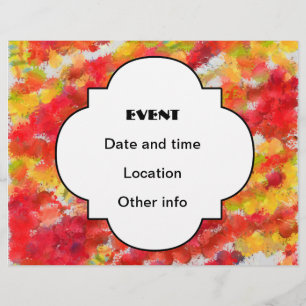Yellow red splatters flyer