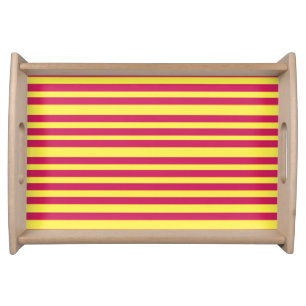 Yellow, Red Spring Mood Lines   Serving tray