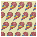 Yellow Red Striped Sno Snow Cones Summer Fabric
