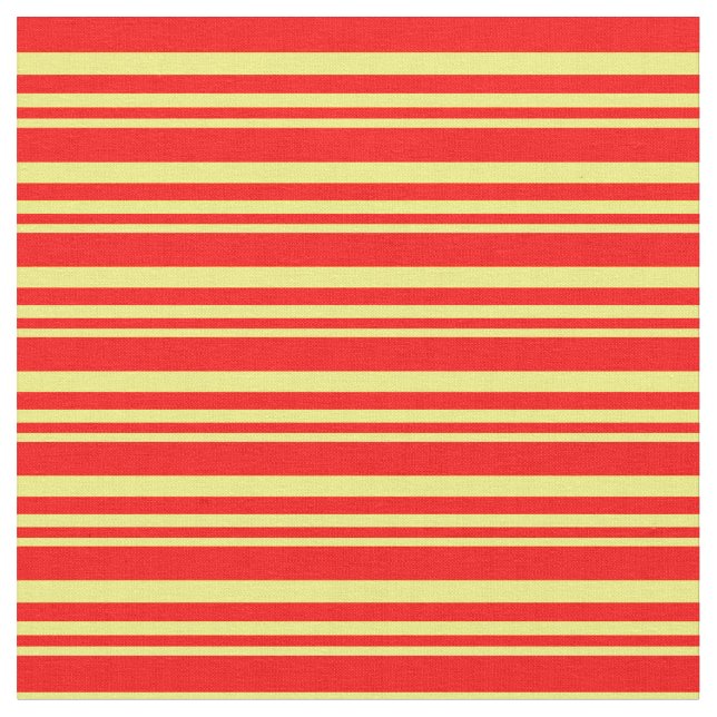 Yellow & Red Stripes Fabric (Close Up)