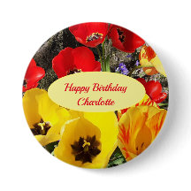 Yellow & Red Tulips Birthday