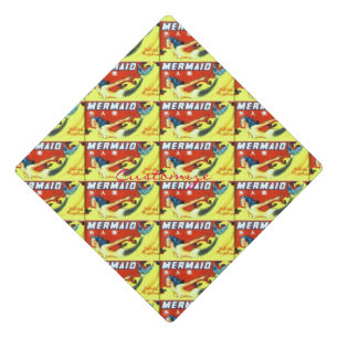 Yellow red underwater mermaids logo Thunder_Cove Graduation Cap Topper