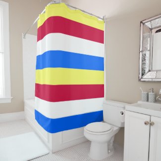 Yellow Red White And Blue Stripes Bathroom Accessories Yellow Red White And Blue Stripes