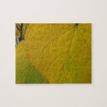 Yellow Redbud Leaves Autumn Nature Photography Jigsaw Puzzle