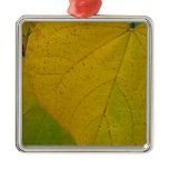 Yellow Redbud Leaves Autumn Nature Photography Metal Ornament