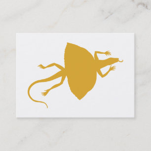Yellow reptile business card