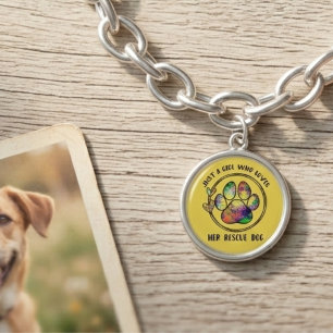 Yellow Rescue Dog Mom Gift Bracelet