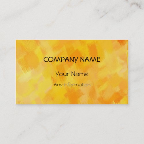 Yellow Retro Abstract Painting 3 Business Card