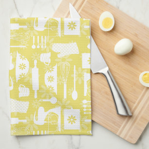 Yellow Retro Baking Kitchen Towel