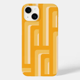 Yellow Retro Geometric Pattern Case-Mate iPhone 14 Case