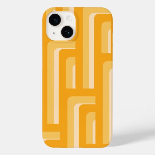 Yellow Retro Geometric Pattern Case_Mate iPhone 14 Case