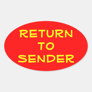 Return To Sender Stickers - 21 Results | Zazzle